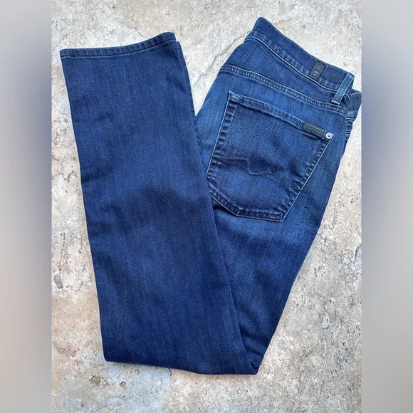 7 For All Mankind Men’s W32 Dark Blue Straight Jeans NWOT